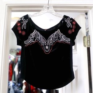 Free people velvet crop top
